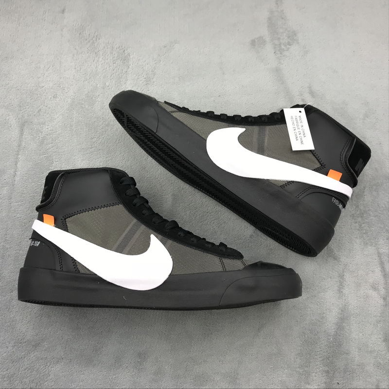 Authentic OFF-WHITE x Nike Blazer Mid Black GS